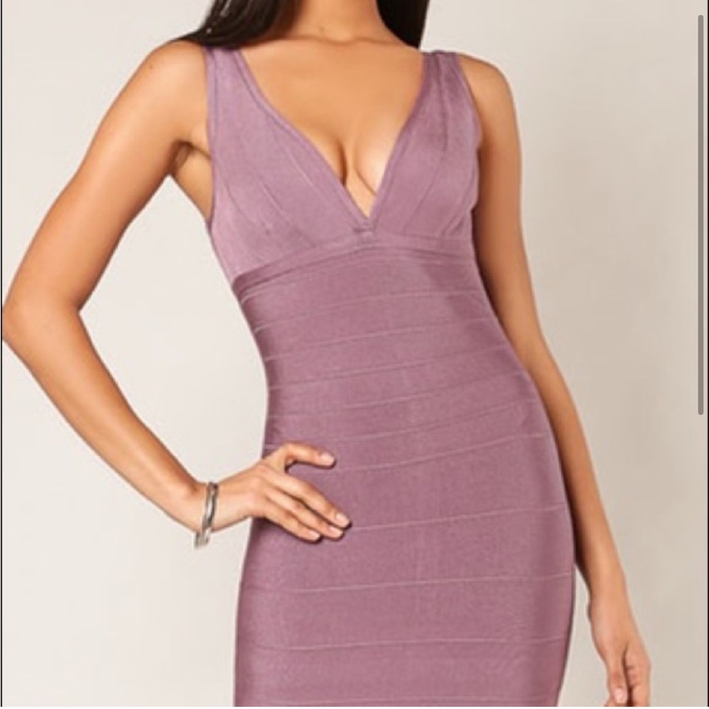 NWT Wow Couture Purple Bandage Dress